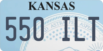 KS license plate 550ILT