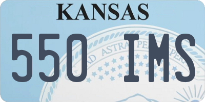 KS license plate 550IMS