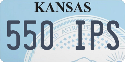 KS license plate 550IPS