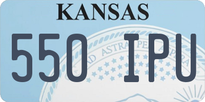 KS license plate 550IPU