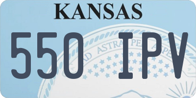 KS license plate 550IPV