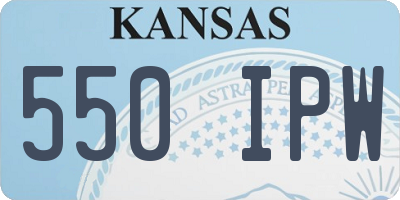 KS license plate 550IPW
