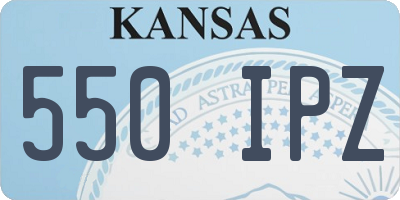 KS license plate 550IPZ