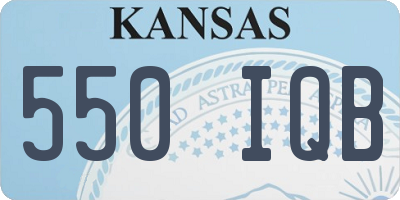 KS license plate 550IQB