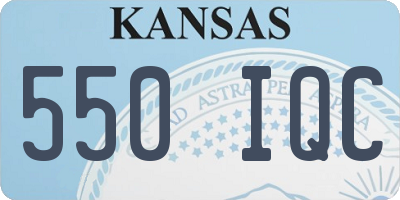 KS license plate 550IQC