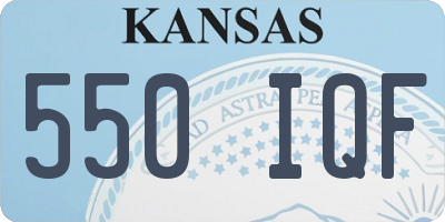 KS license plate 550IQF