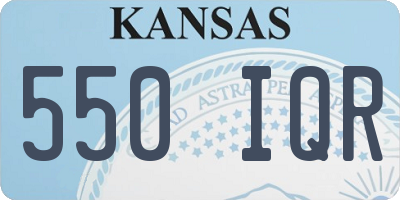 KS license plate 550IQR