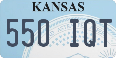 KS license plate 550IQT