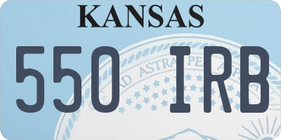 KS license plate 550IRB
