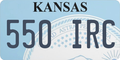 KS license plate 550IRC