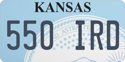 KS license plate 550IRD