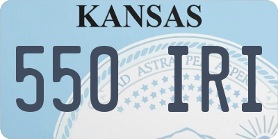 KS license plate 550IRI