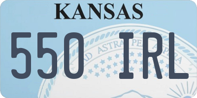 KS license plate 550IRL