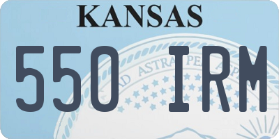 KS license plate 550IRM