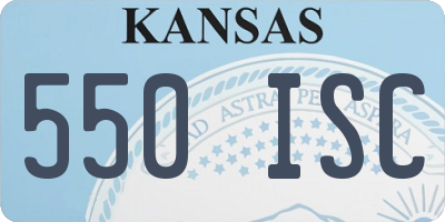 KS license plate 550ISC