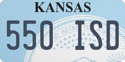 KS license plate 550ISD