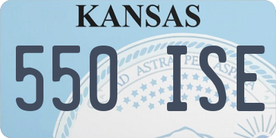 KS license plate 550ISE