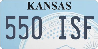 KS license plate 550ISF