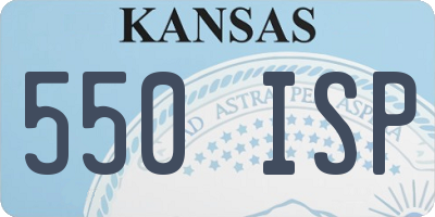 KS license plate 550ISP