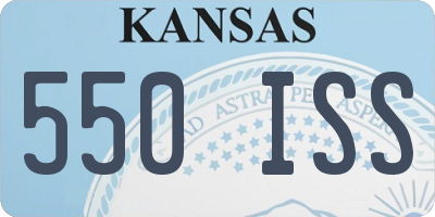 KS license plate 550ISS