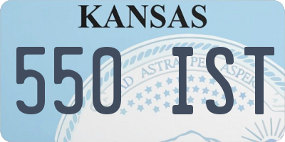 KS license plate 550IST