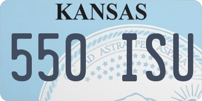 KS license plate 550ISU
