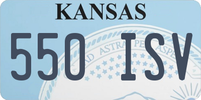 KS license plate 550ISV