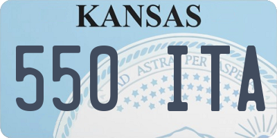 KS license plate 550ITA