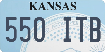 KS license plate 550ITB