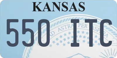 KS license plate 550ITC
