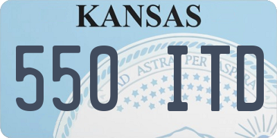 KS license plate 550ITD