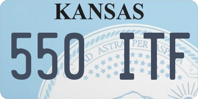 KS license plate 550ITF