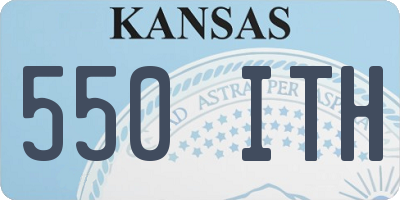 KS license plate 550ITH
