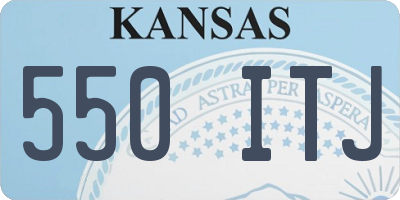 KS license plate 550ITJ