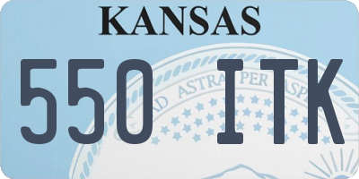 KS license plate 550ITK