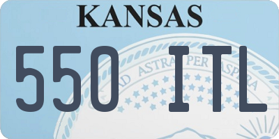 KS license plate 550ITL