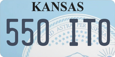 KS license plate 550ITO