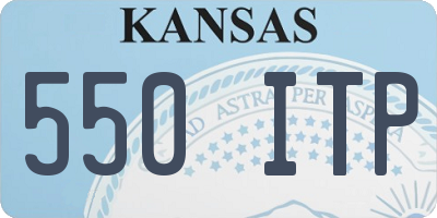 KS license plate 550ITP