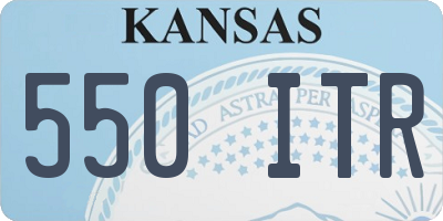 KS license plate 550ITR