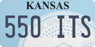 KS license plate 550ITS