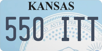 KS license plate 550ITT