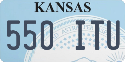 KS license plate 550ITU