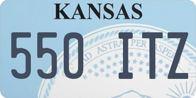 KS license plate 550ITZ