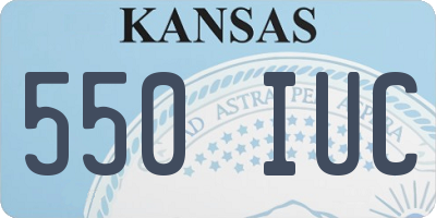 KS license plate 550IUC