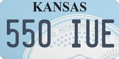 KS license plate 550IUE