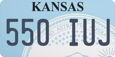 KS license plate 550IUJ