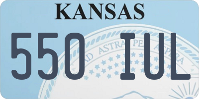 KS license plate 550IUL