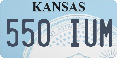 KS license plate 550IUM