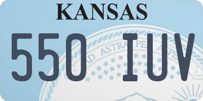 KS license plate 550IUV