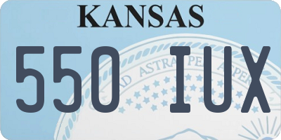 KS license plate 550IUX